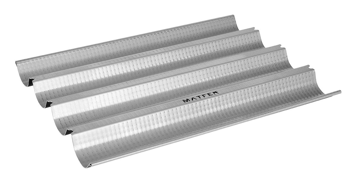 Matfer Plaque baguettes non stick p. 4 pcs